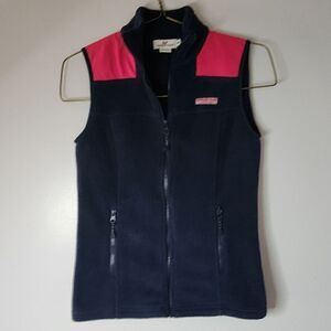 Vineyard Vines Women's Size XXS Fleece Vest Blue Polyester
